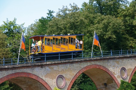 Die Nerobergbahn in Wiesbaden.